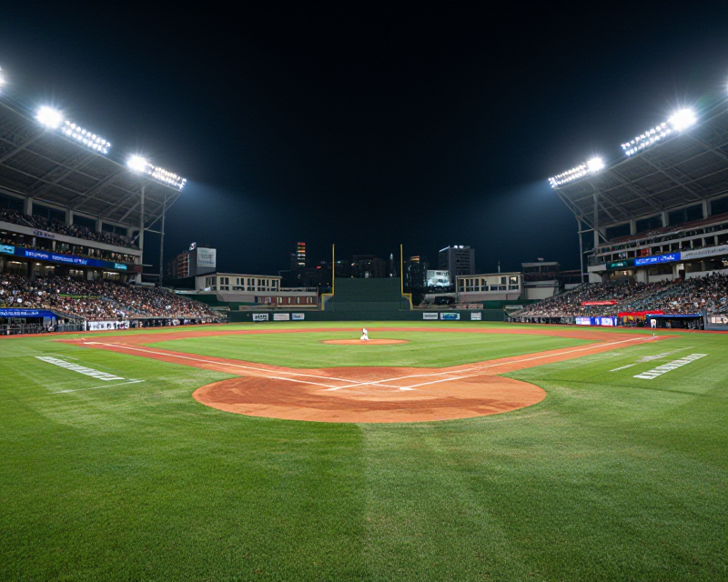 KBO Baseball Stadium Night
