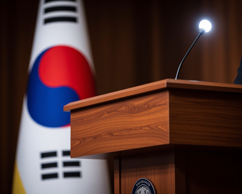 Political Press Conference Atmosphere