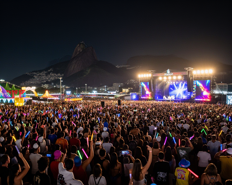 Massive Music Festival Crowd