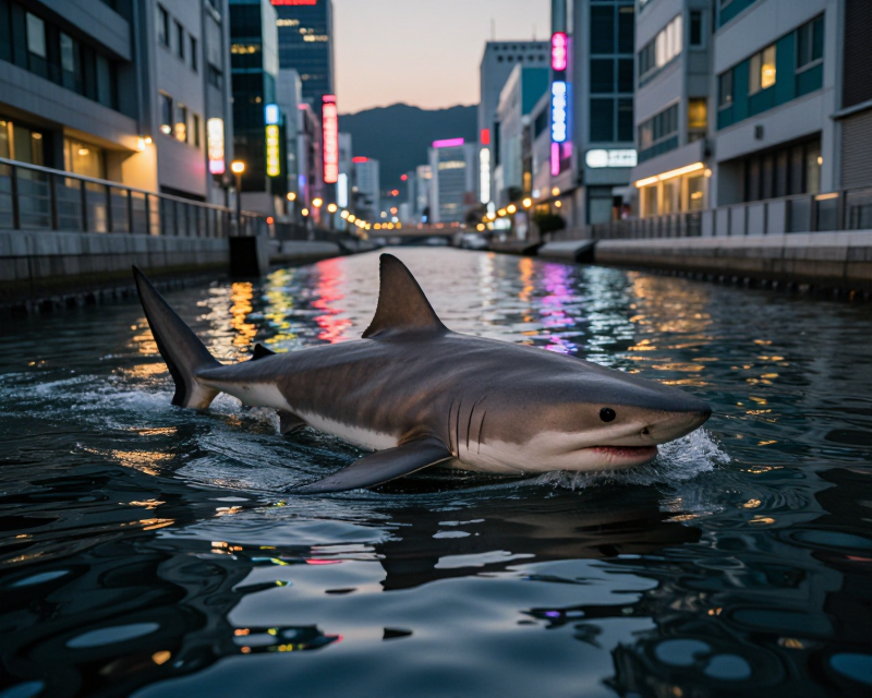 Shark in Busan Canal