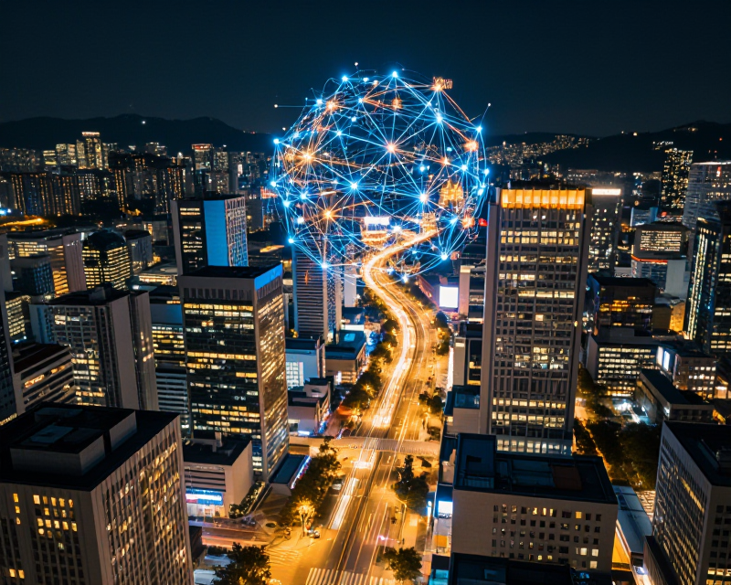 Futuristic AI Seoul