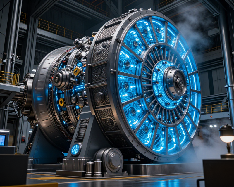 Futuristic Nuclear Energy Concept
