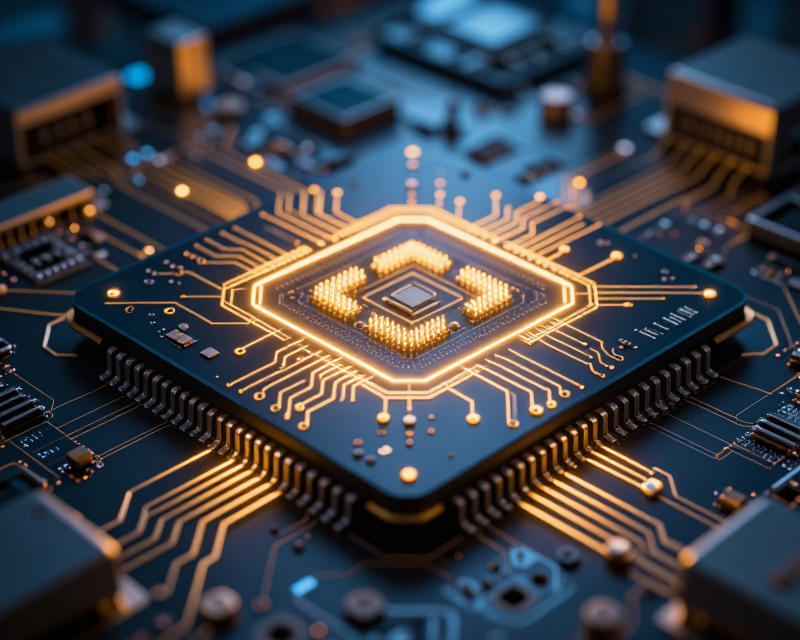 High-tech AI Semiconductor Concept