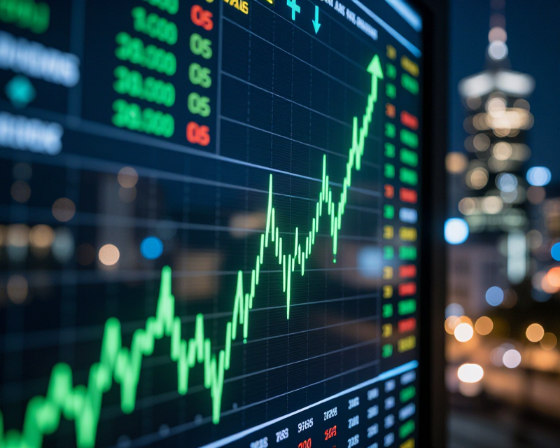 Rising KOSDAQ Market Chart