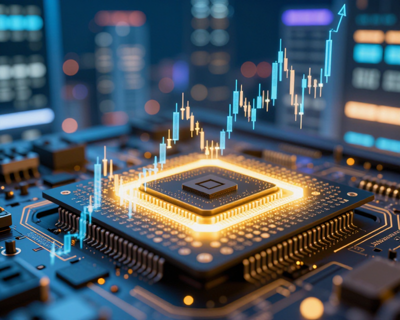 Semiconductor and Stock Market Concept