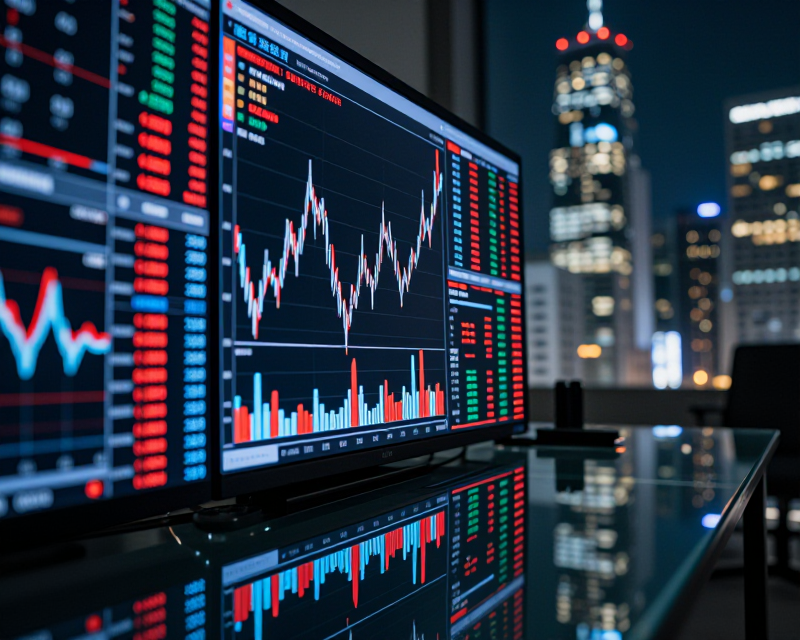 Financial Market Volatility Concept